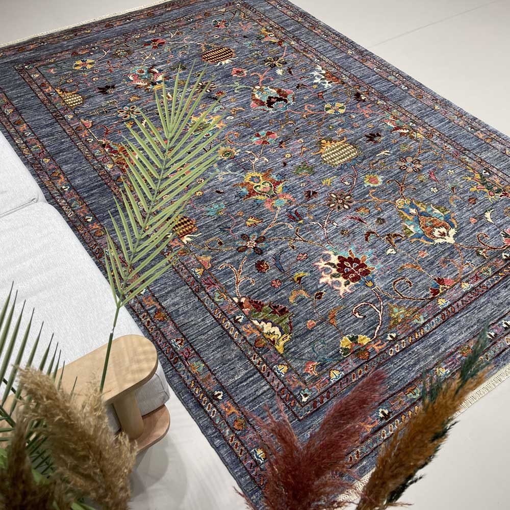 El Dokuma Afgan Sultani Yün Halı (175x250 cm) - Görsel 2