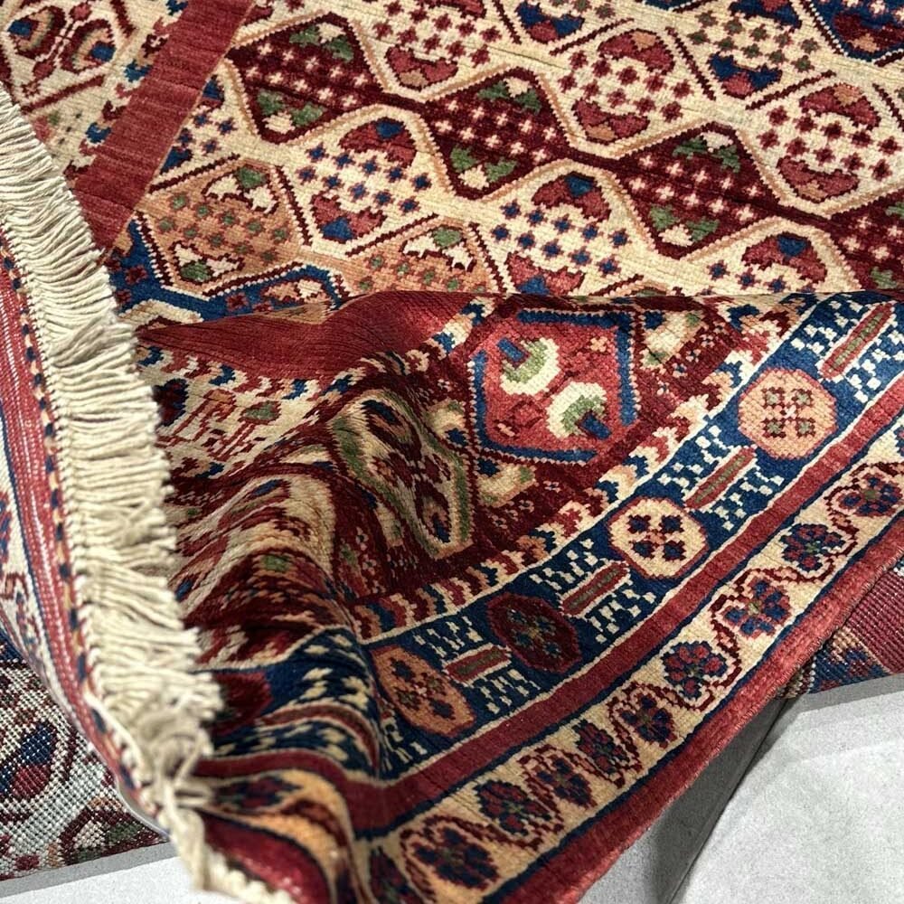 El Dokuma Afghan Geleneksel Yün Halı (120x185 cm) - Görsel 10