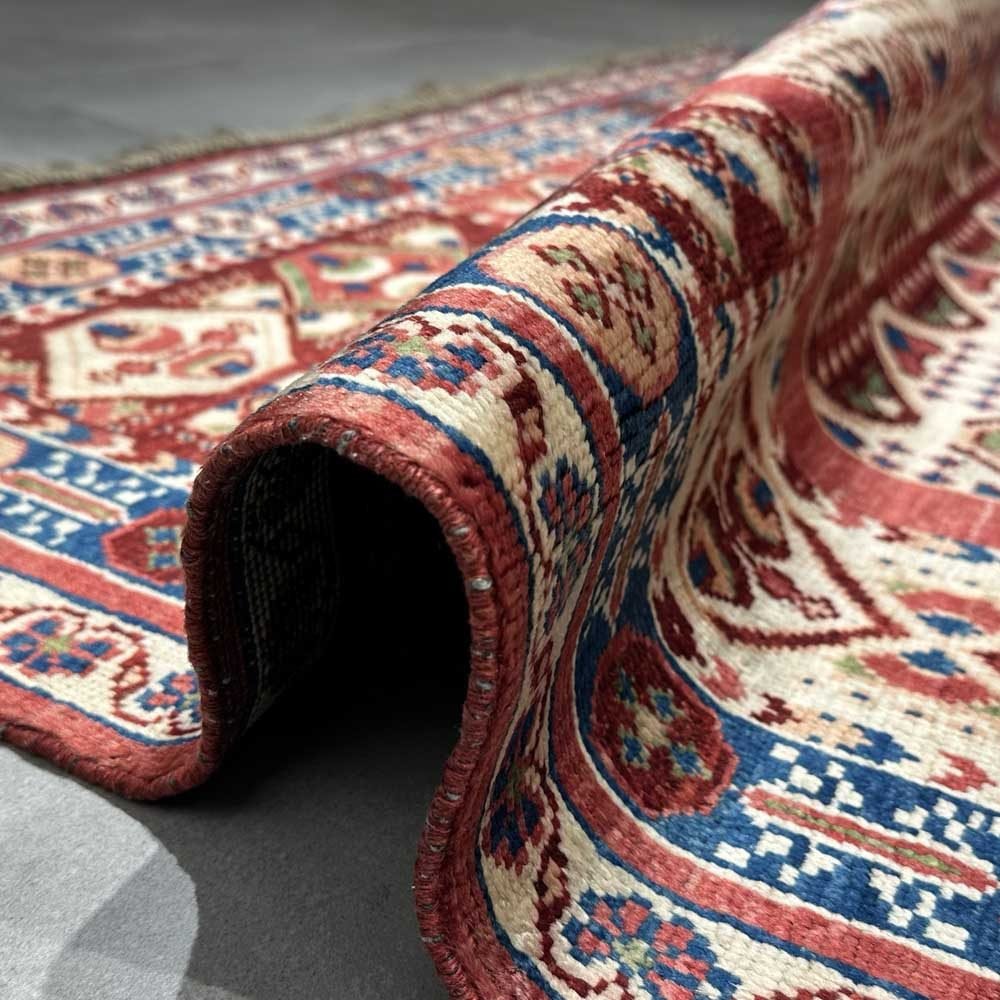 El Dokuma Afghan Geleneksel Yün Halı (120x185 cm) - Görsel 4
