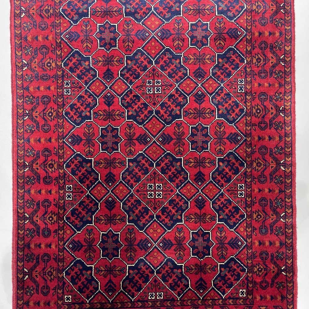 El Dokuma Afgan Khal Muhammadi Yün Halı (80x120 cm) - Görsel 3