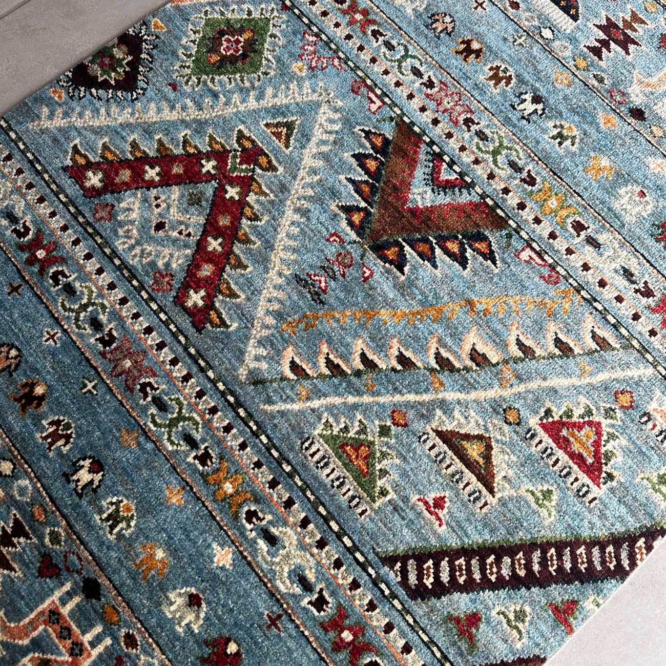 El Dokuma Bohem Kabile Yün Halı (85×125 cm) - Görsel 7
