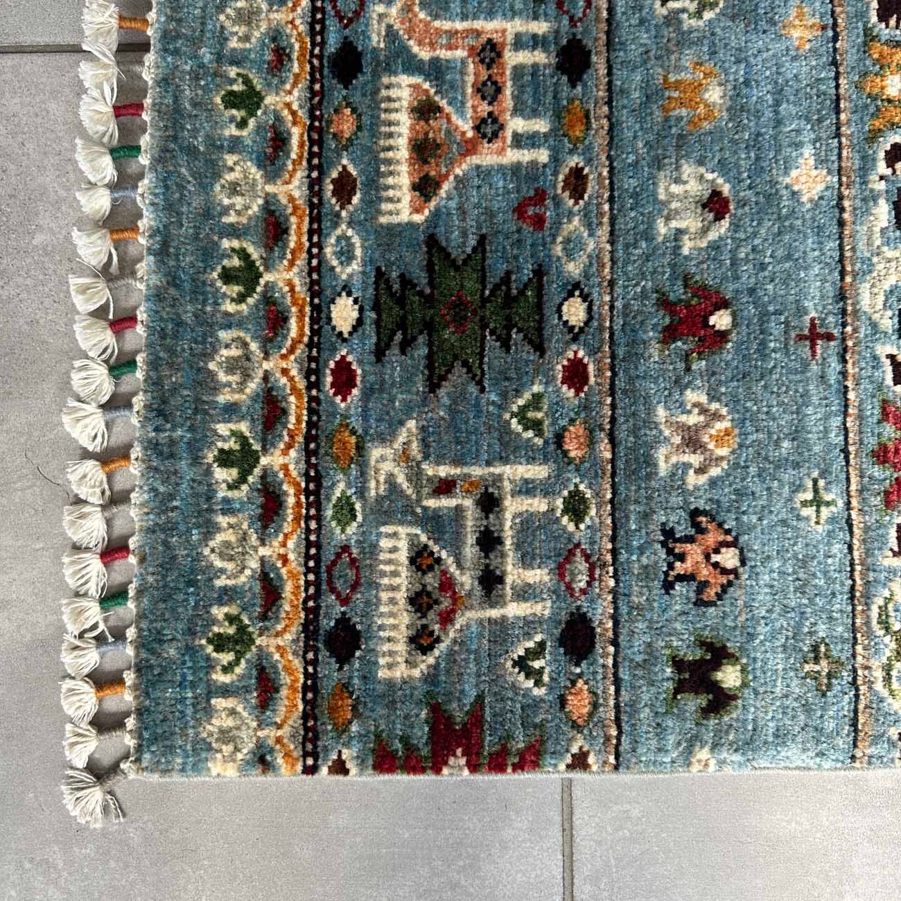 El Dokuma Bohem Kabile Yün Halı (85×125 cm) - Görsel 8