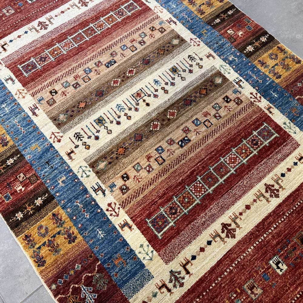 El Dokuma Afgan Kabile Yün Halı (120x185 cm) - Görsel 7
