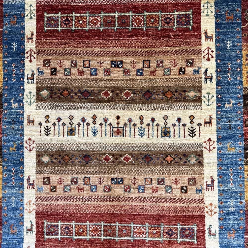 El Dokuma Afgan Kabile Yün Halı (120x185 cm) - Görsel 4