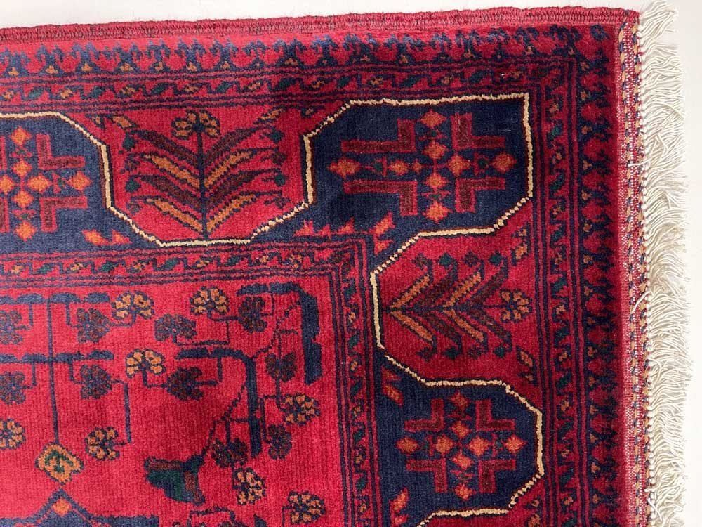 El Dokuma Afgan Khal Muhammadi Yün Halı (85x125 cm) - Görsel 4