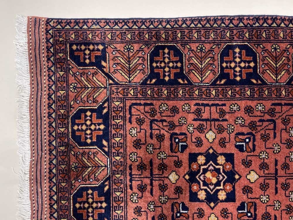 El Dokuma Afgan Khal Muhammadi Yün Halı (170x235 cm) - Görsel 4