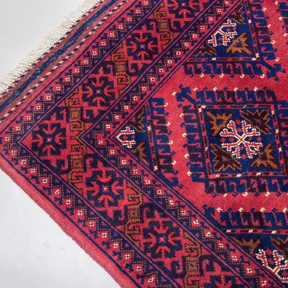 El Dokuma Afgan Khal Muhammadi Yün Halı (90x165 cm) - Görsel 9