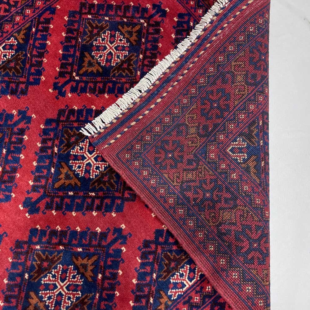 El Dokuma Afgan Khal Muhammadi Yün Halı (90x165 cm) - Görsel 5