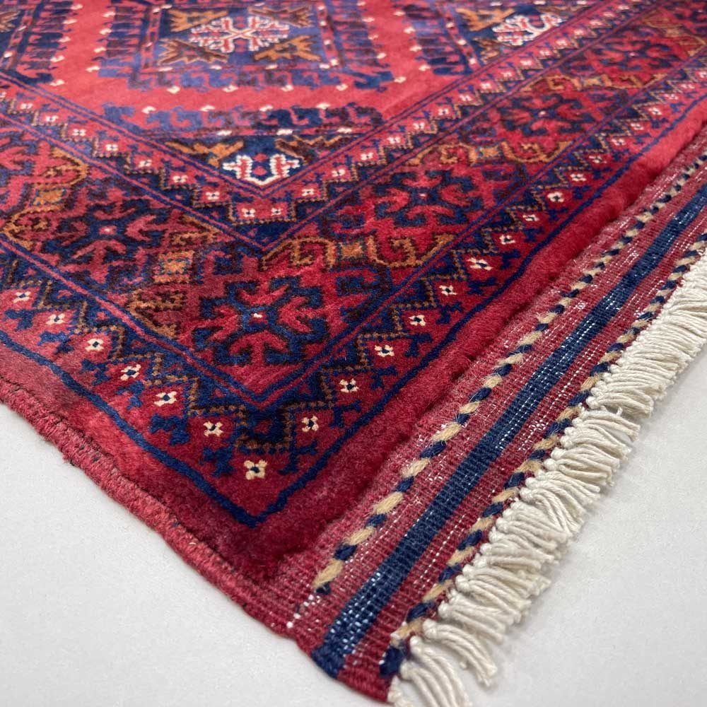 El Dokuma Afgan Khal Muhammadi Yün Halı (90x165 cm) - Görsel 8