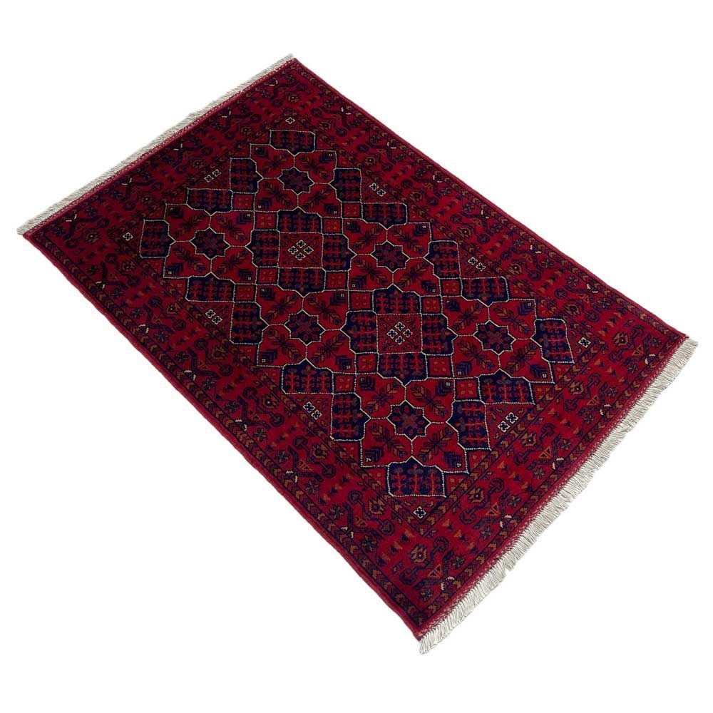 El Dokuma Afgan Khal Muhammadi Yün Halı (80x120 cm) - Görsel 6