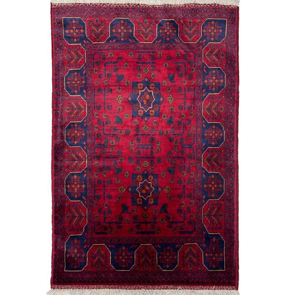 El Dokuma Afgan Khal Muhammadi Yün Halı (85x125 cm)