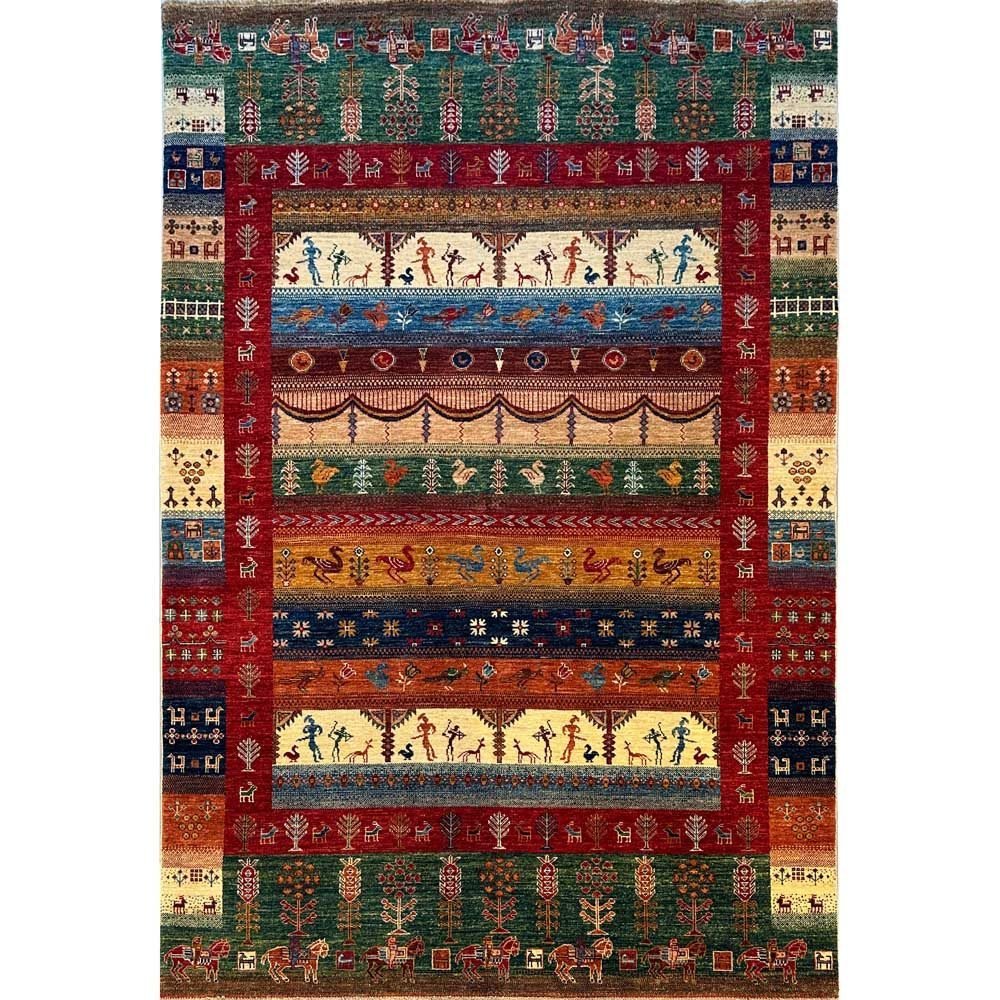 El Dokuma Afgan Kabile Yün Halı (170x250 cm)