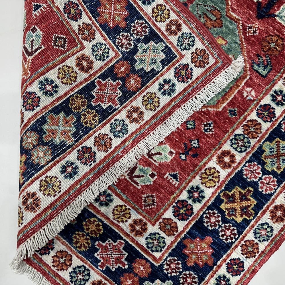 El Dokuma Afgan Kabile Yün Yolluk Halı (80x500 cm) - Görsel 7