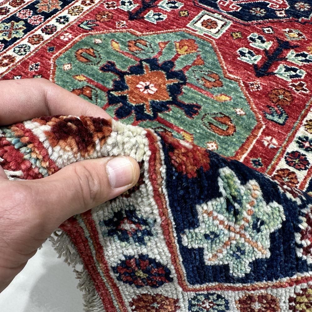 El Dokuma Afgan Kabile Yün Yolluk Halı (80x500 cm) - Görsel 5