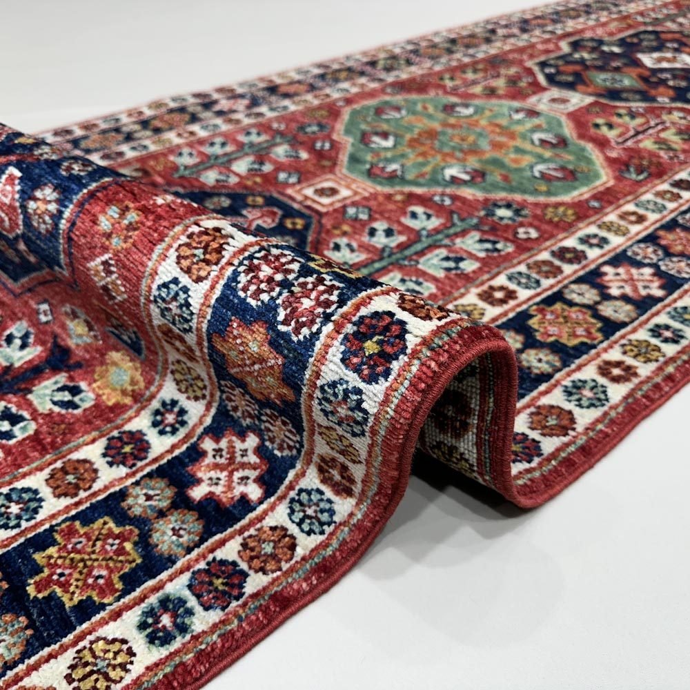 El Dokuma Afgan Kabile Yün Yolluk Halı (80x500 cm) - Görsel 4