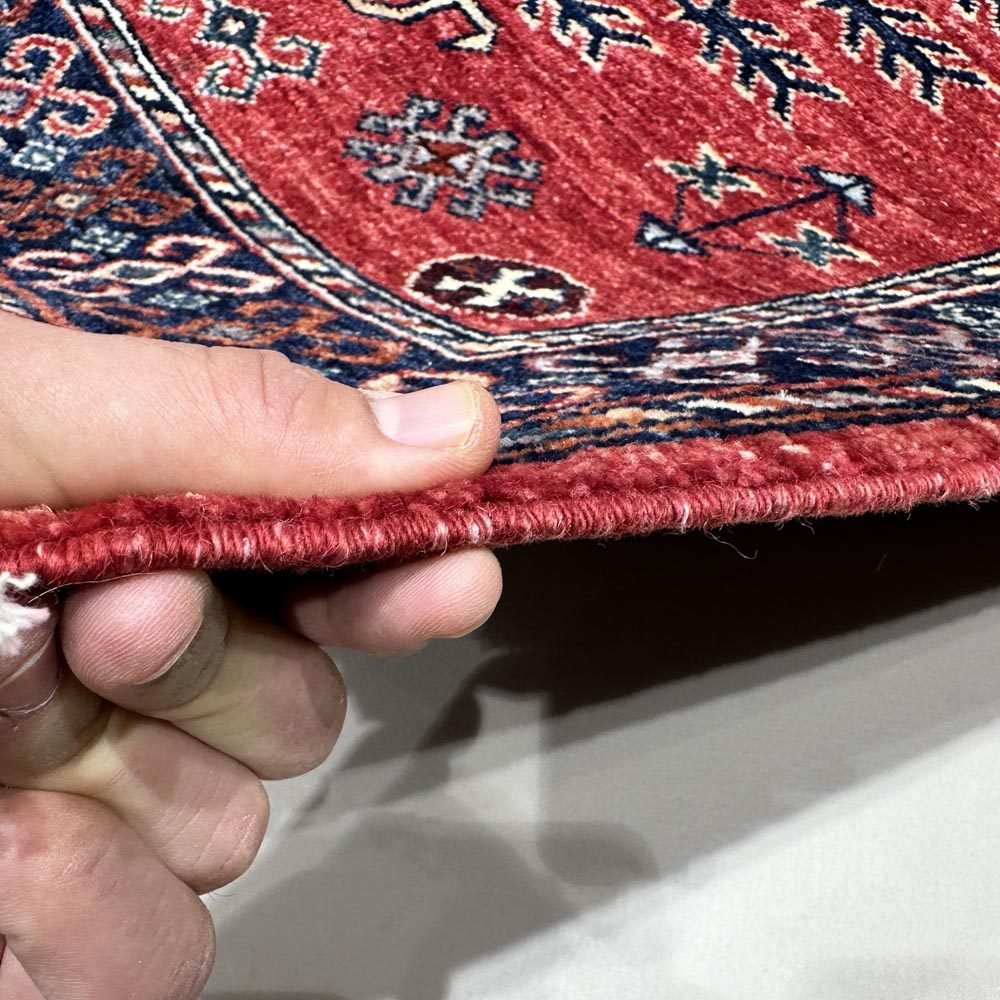 El Dokuma Kırmızı Afgan Kabile Yün Yolluk Halı (85x405 cm) - Görsel 10