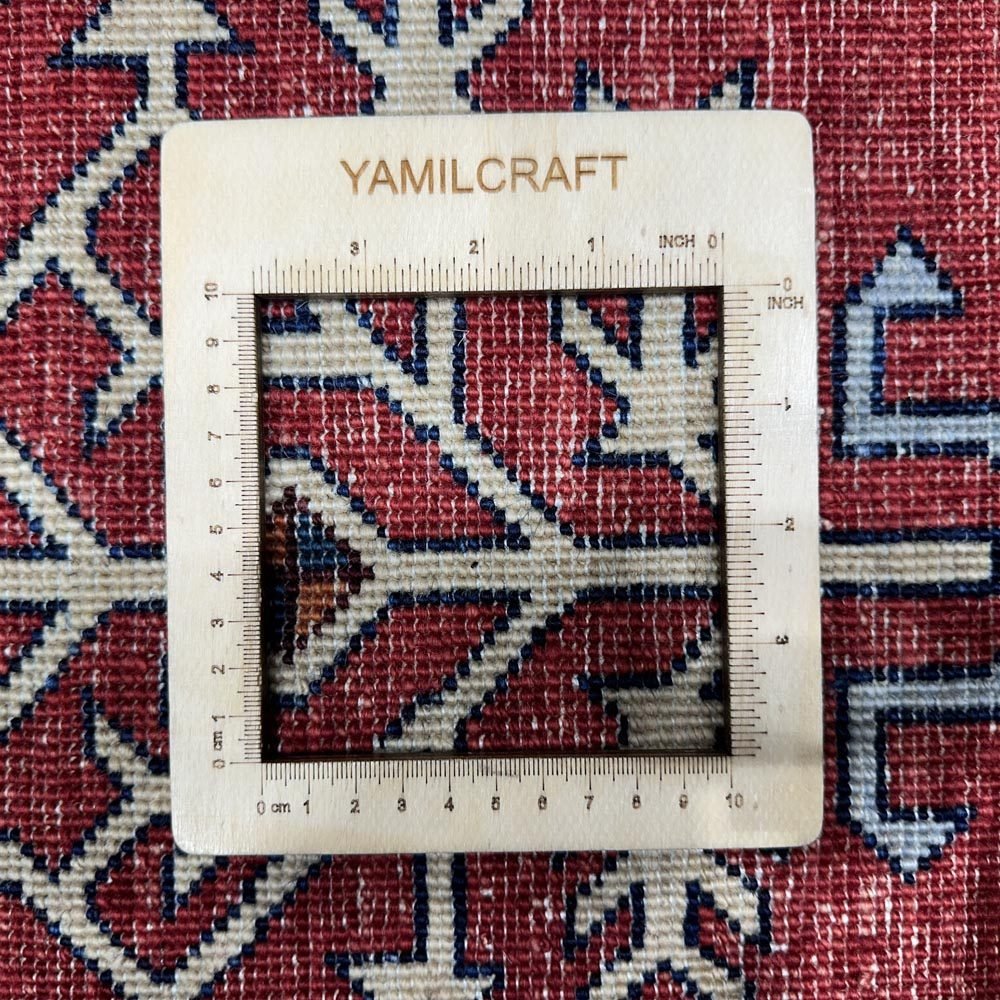 El Dokuma Kırmızı Afgan Kabile Yün Yolluk Halı (85x405 cm) - Görsel 8