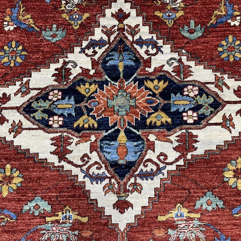 El Dokuma Sarapi İran Madalyon Yün Halı (240x300 cm) - Görsel 2