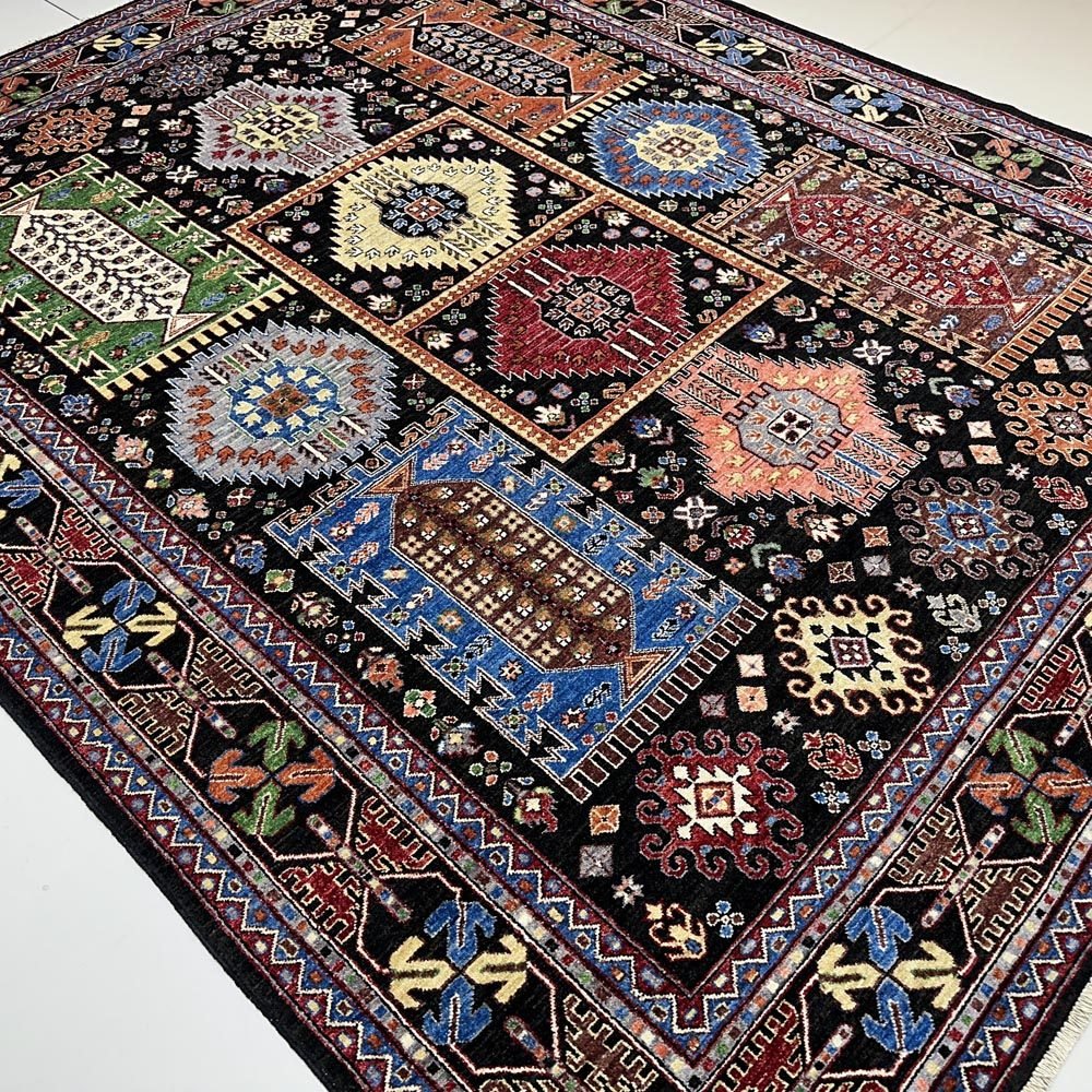 El Dokuma Afgan Veziri Kabile Yün Halı (245x310 cm) - Görsel 7
