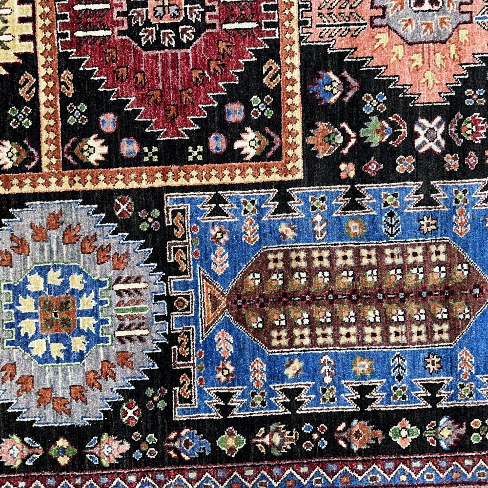 El Dokuma Afgan Veziri Kabile Yün Halı (245x310 cm) - Görsel 2