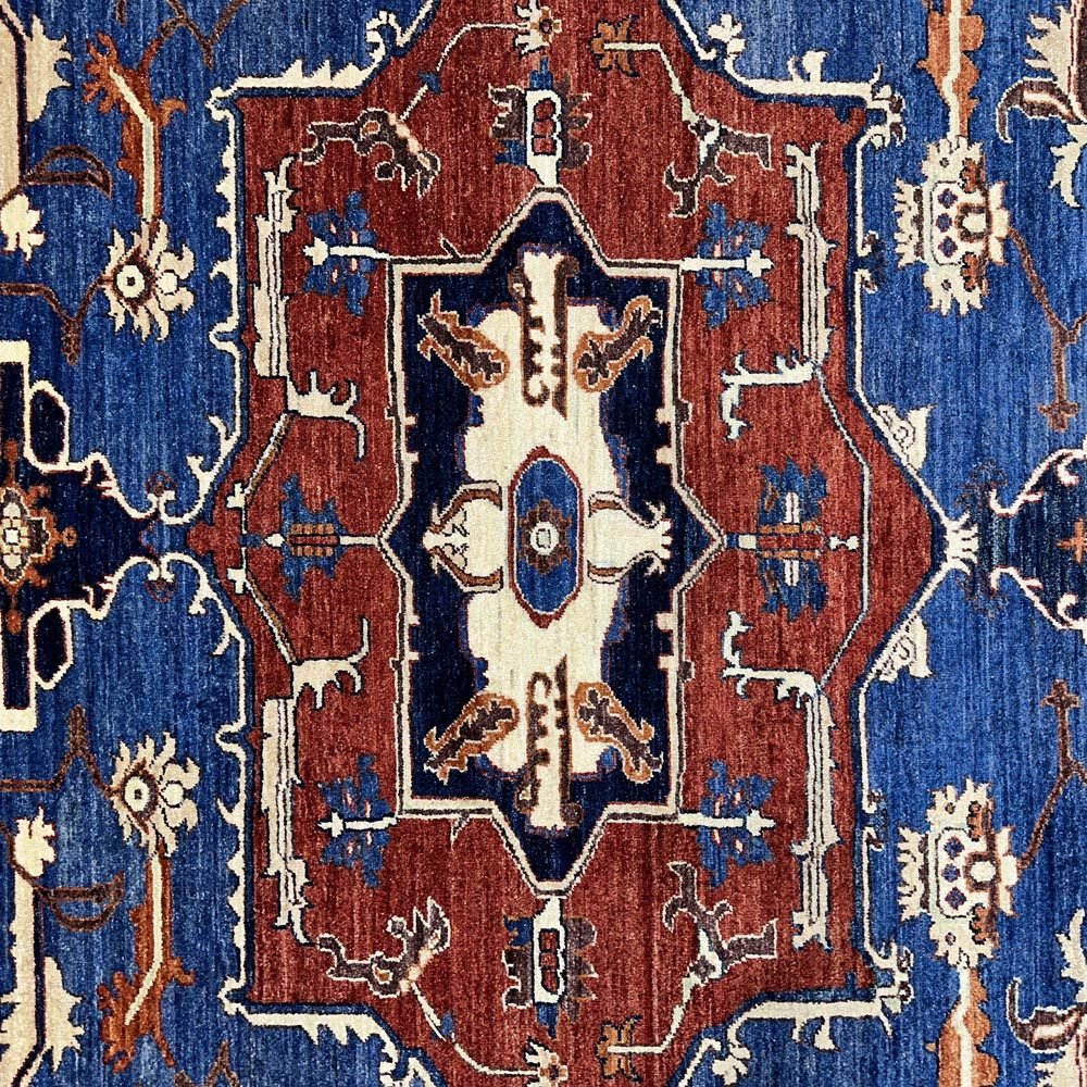 El Dokuma Sarapi Madalyon Yün Halı (280x370 cm) - Görsel 3