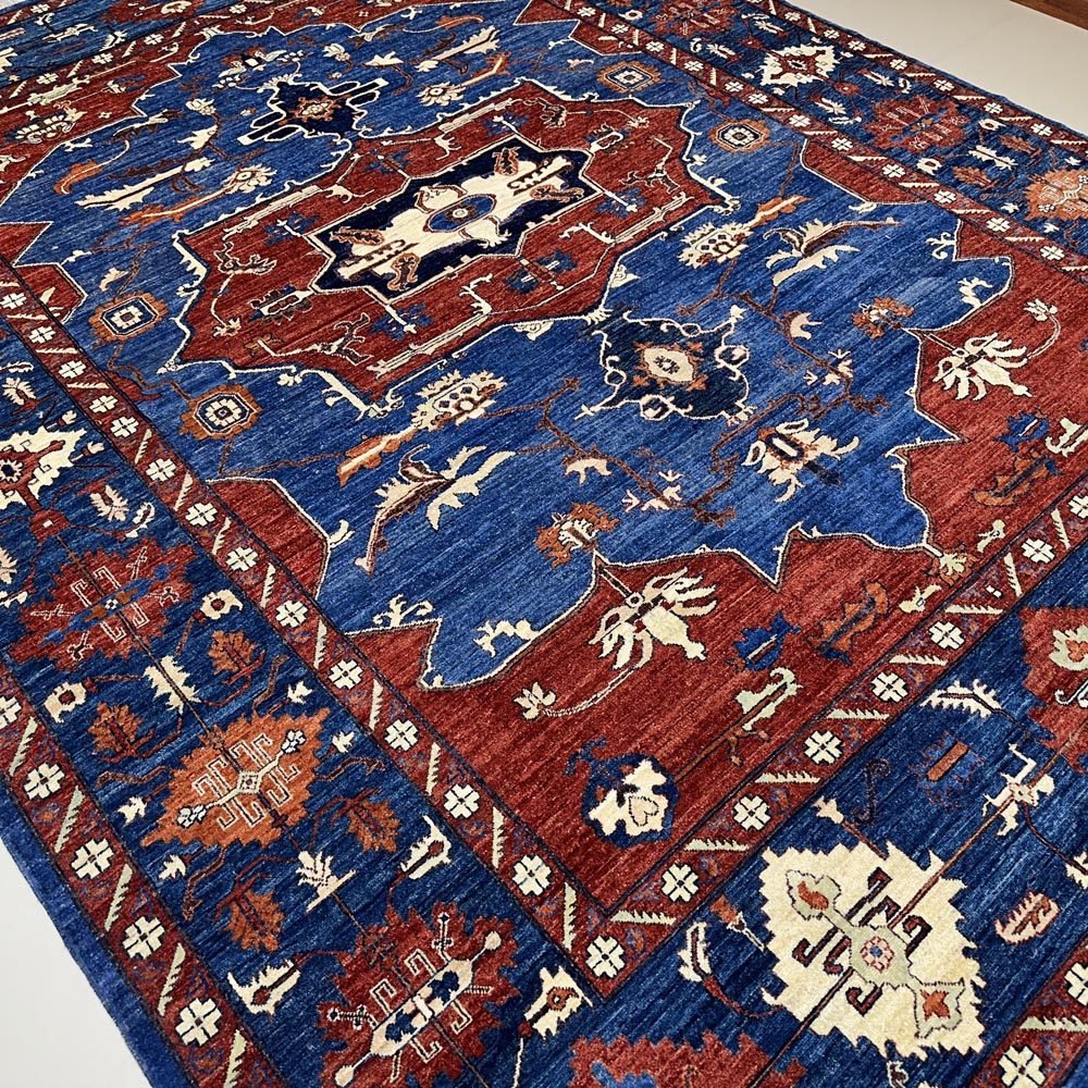 El Dokuma Sarapi Madalyon Yün Halı (280x370 cm) - Görsel 7