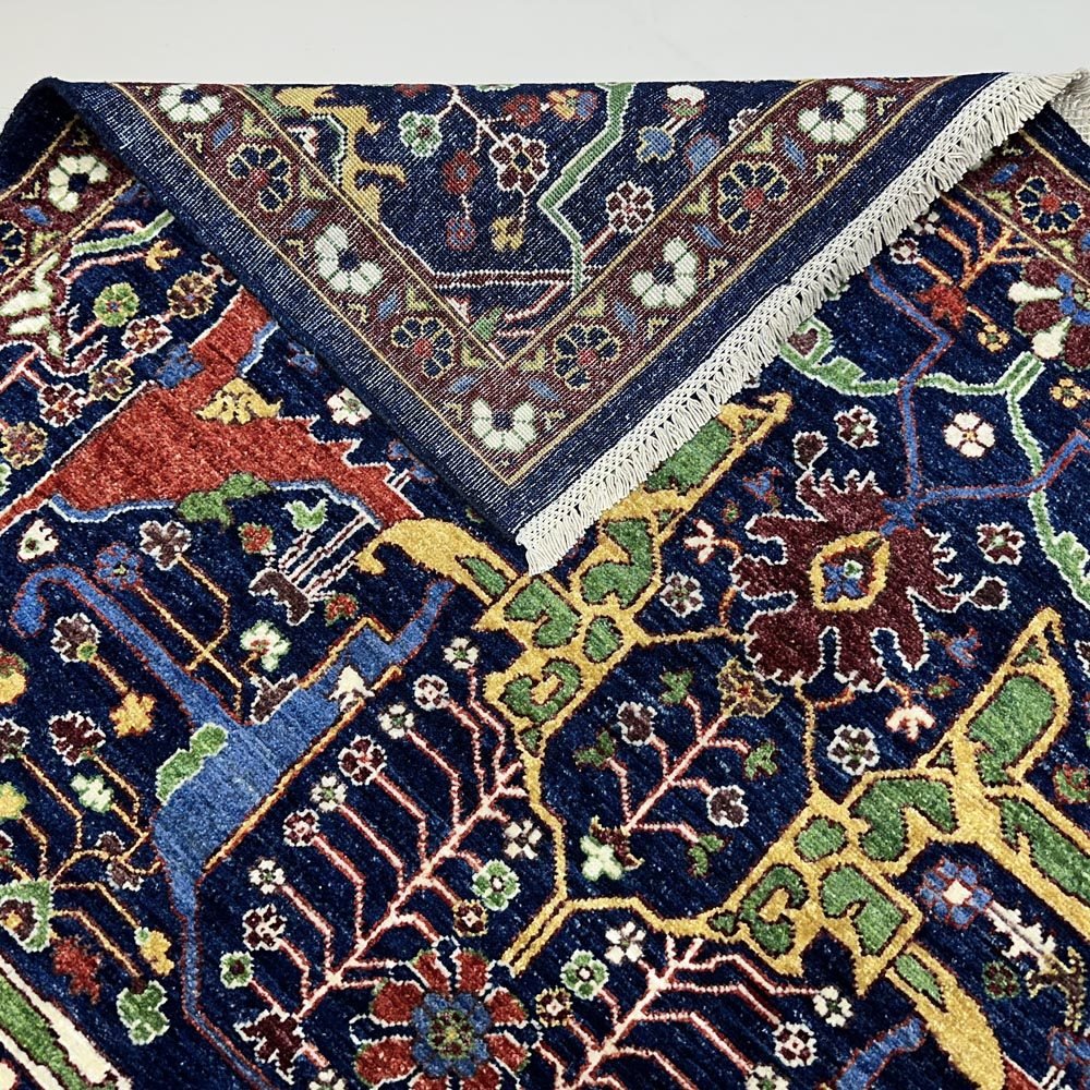 El Dokuma Lacivert Bijar İran Yün Halı (275x360 cm) - Görsel 5