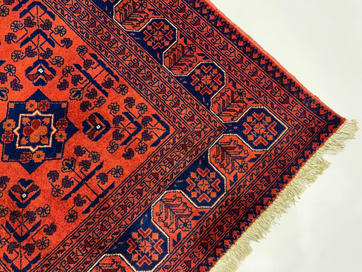 El Dokuma Afgan Bilicik İnce Dokuma Yün Halı (80x120 cm) - Görsel 3