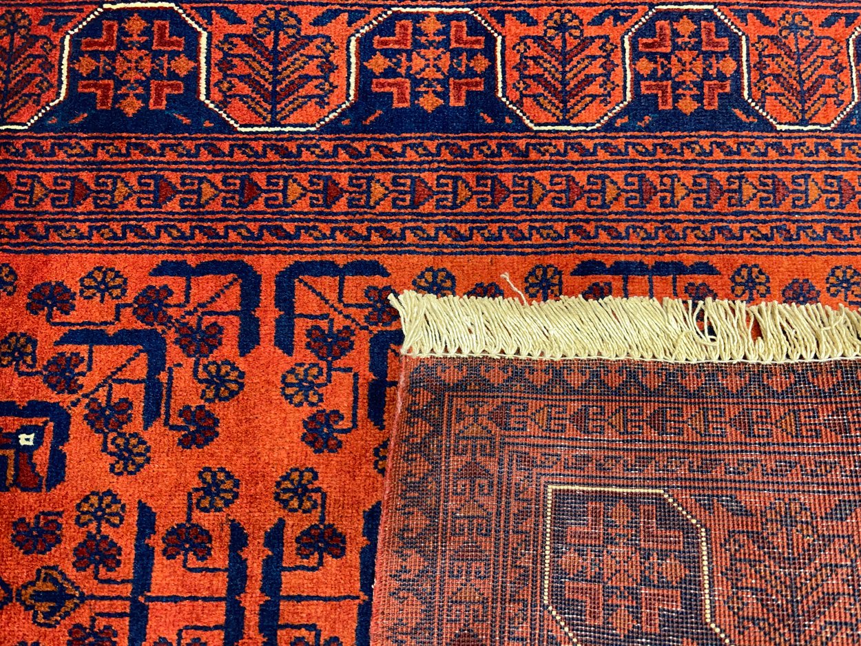 El Dokuma Afgan Bilicik İnce Dokuma Yün Halı (80x120 cm) - Görsel 6