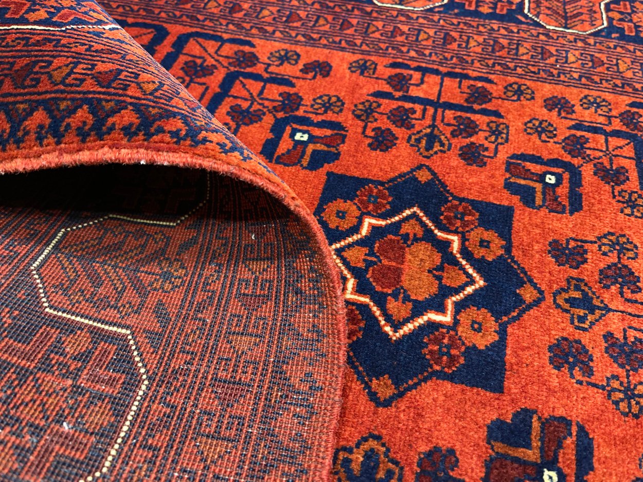 El Dokuma Afgan Bilicik İnce Dokuma Yün Halı (80x120 cm) - Görsel 8