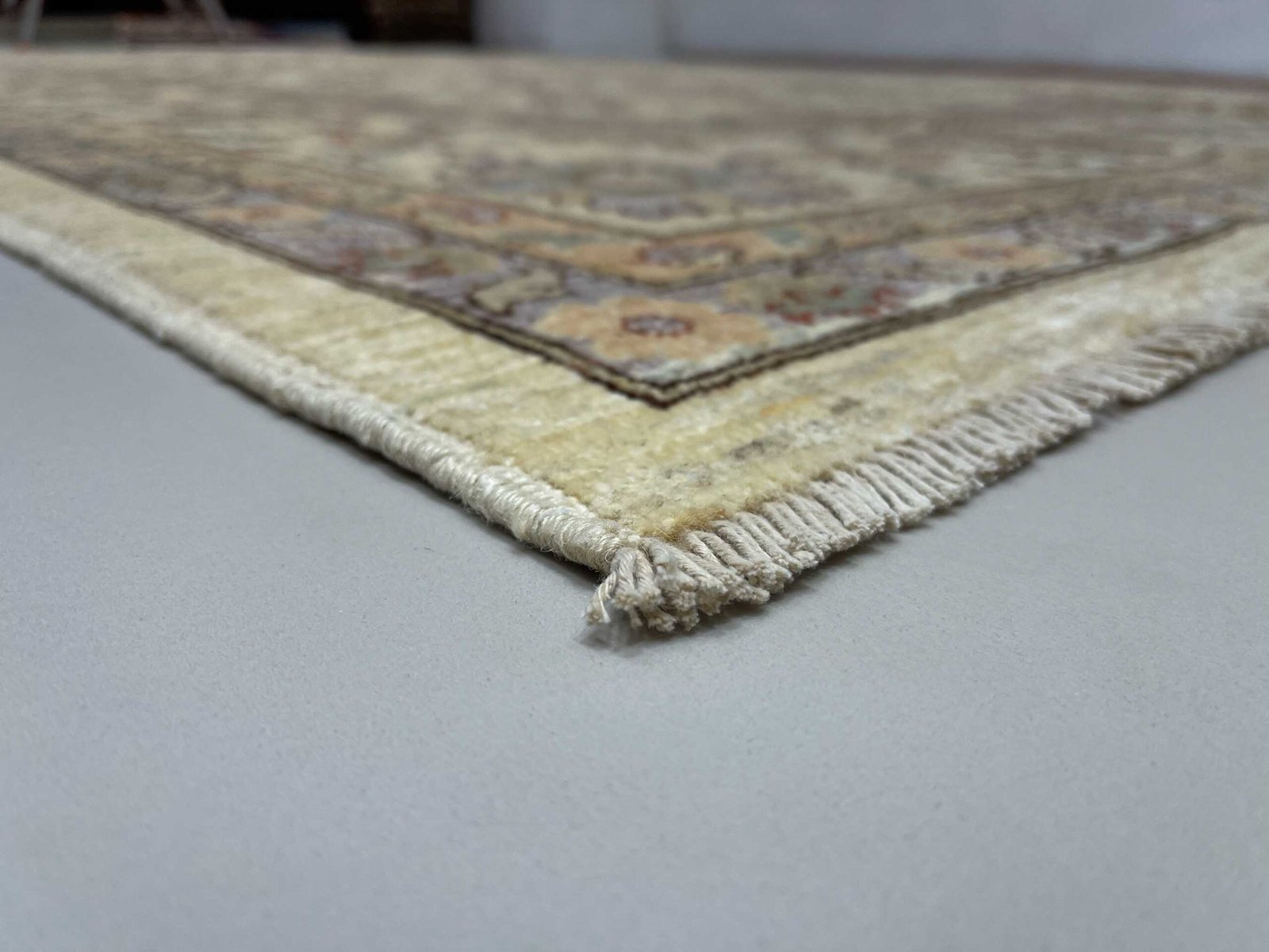 El Dokuma Uşak Natural Bej Yün Halı (300x415 cm) - Görsel 9