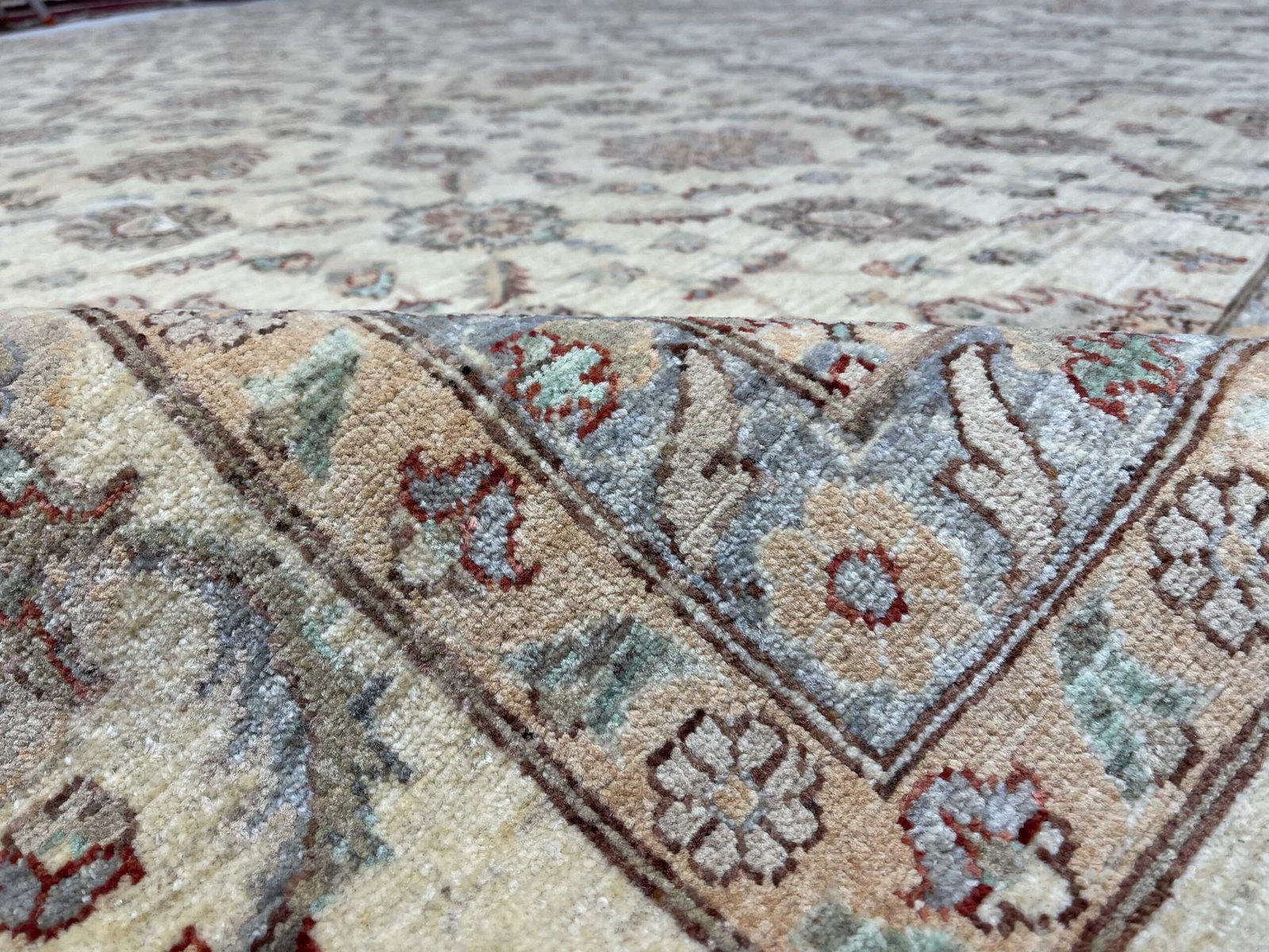 El Dokuma Uşak Natural Bej Yün Halı (300x415 cm) - Görsel 2