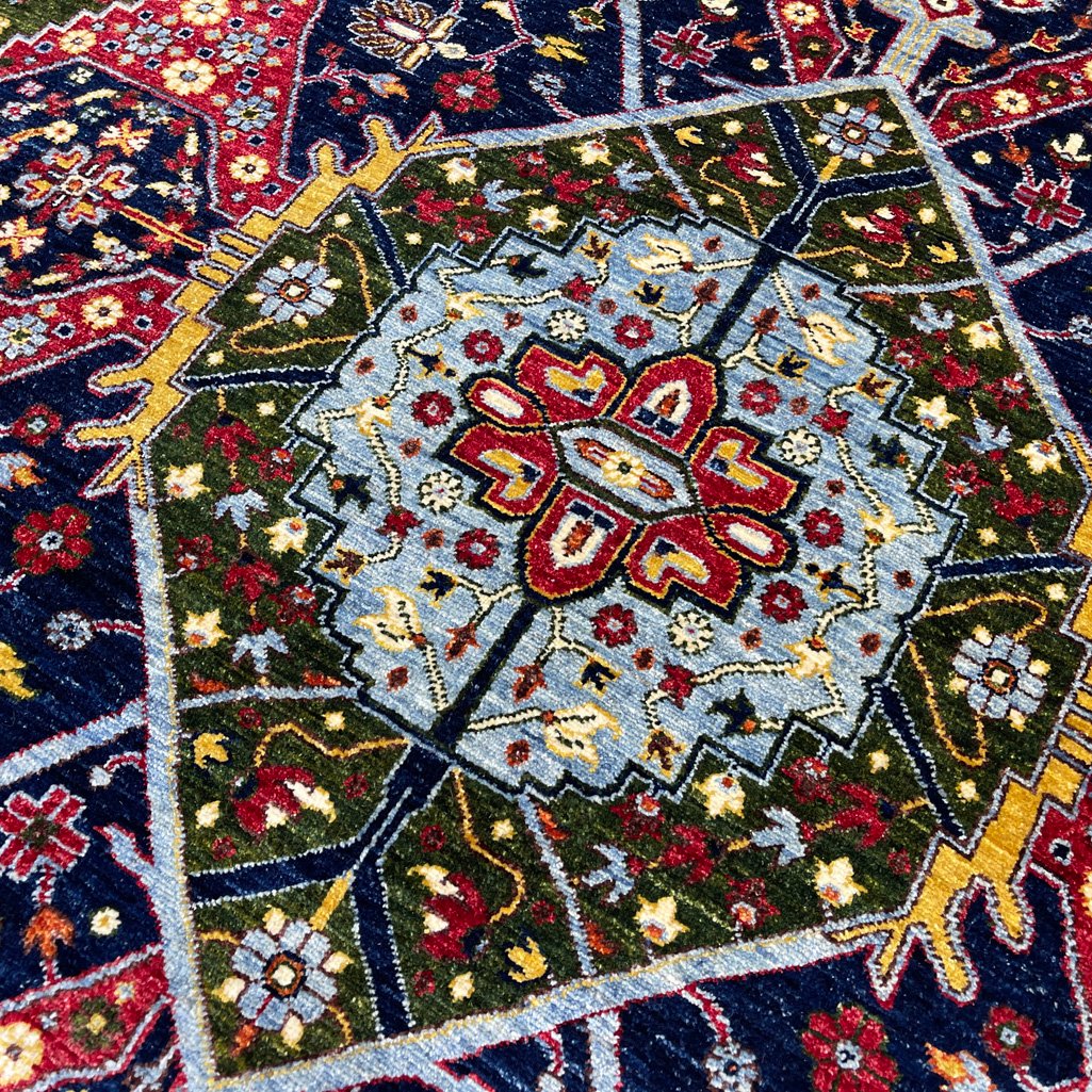 El Dokuma Madalyon İran Sarapi Yün Halı (250x300 cm) - Görsel 2