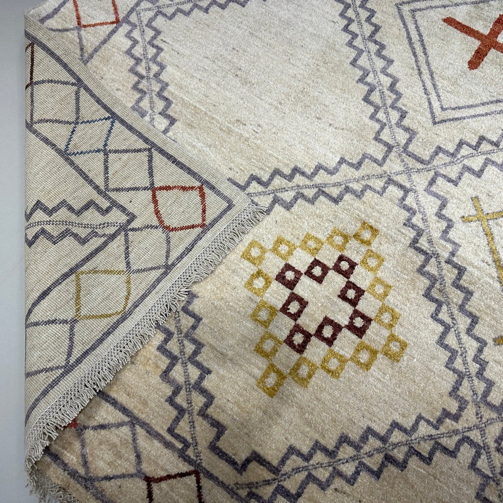 El Dokuma Afgan Modern Yün Halı (270x360 cm) - Görsel 5