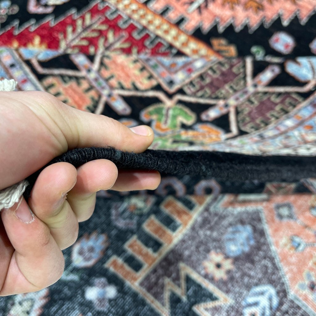El Dokuma Afgan Veziri Kabile Yün Halı (250x300 cm) - Görsel 6