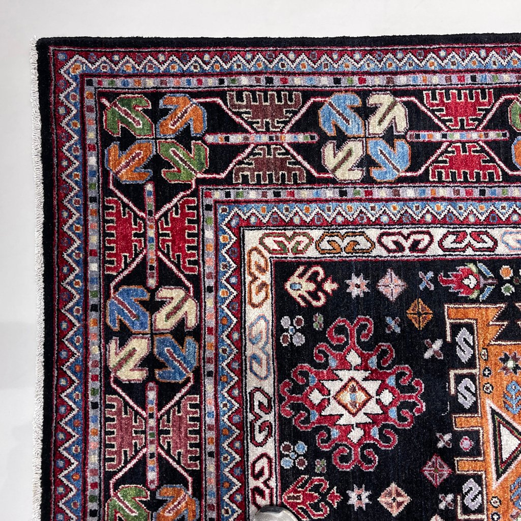El Dokuma Afgan Veziri Kabile Yün Halı (260x340 cm) - Görsel 8