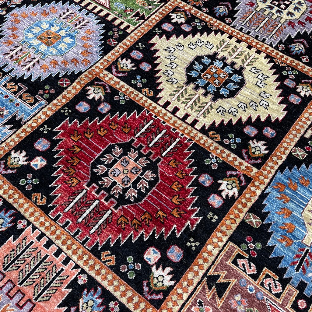 El Dokuma Afgan Veziri Kabile Yün Halı (260x340 cm) - Görsel 7