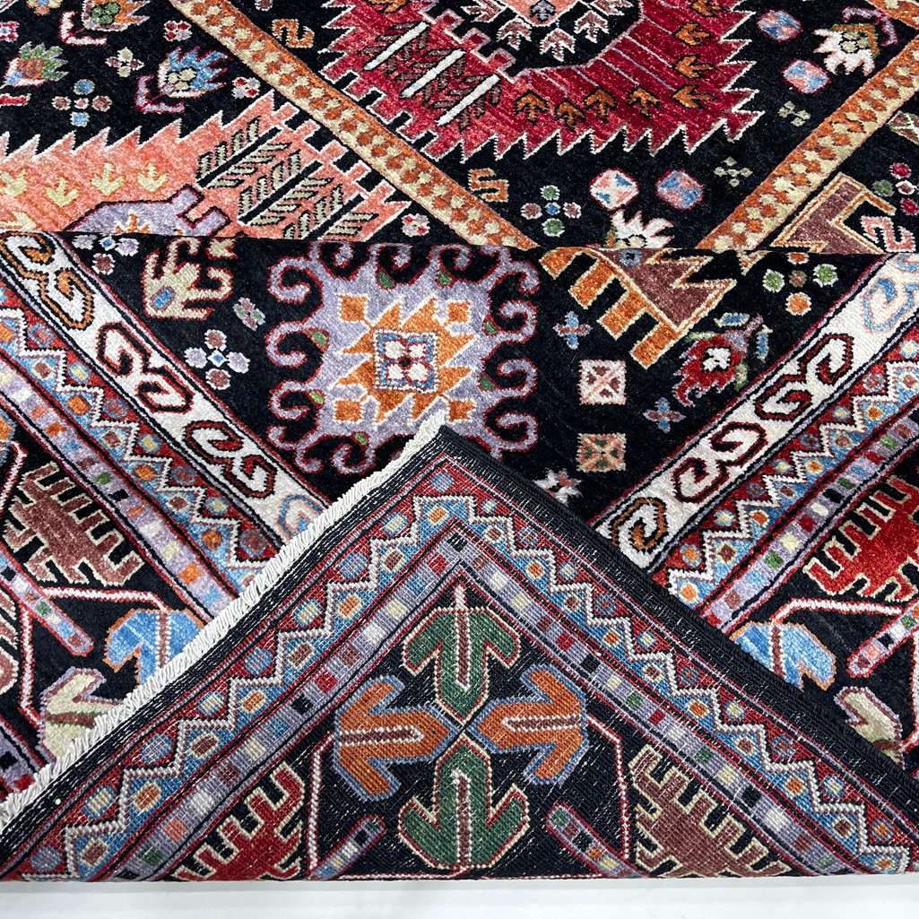 El Dokuma Afgan Veziri Kabile Yün Halı (260x340 cm) - Görsel 4