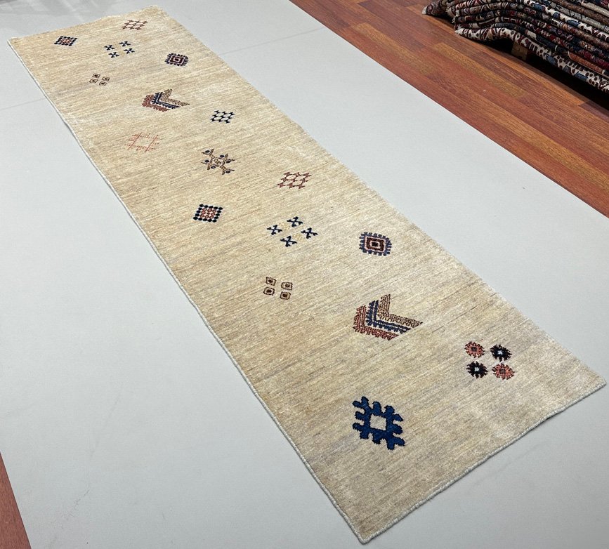 El Dokuma Modern Yün Yolluk Halı (80x290 cm) - Görsel 6