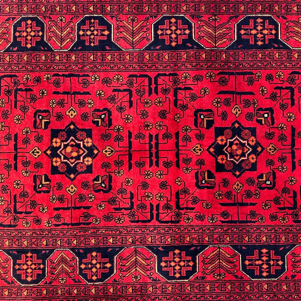 El Dokuma Afgan Khal Muhammadi Yün Halı (100x150 cm) - Görsel 4