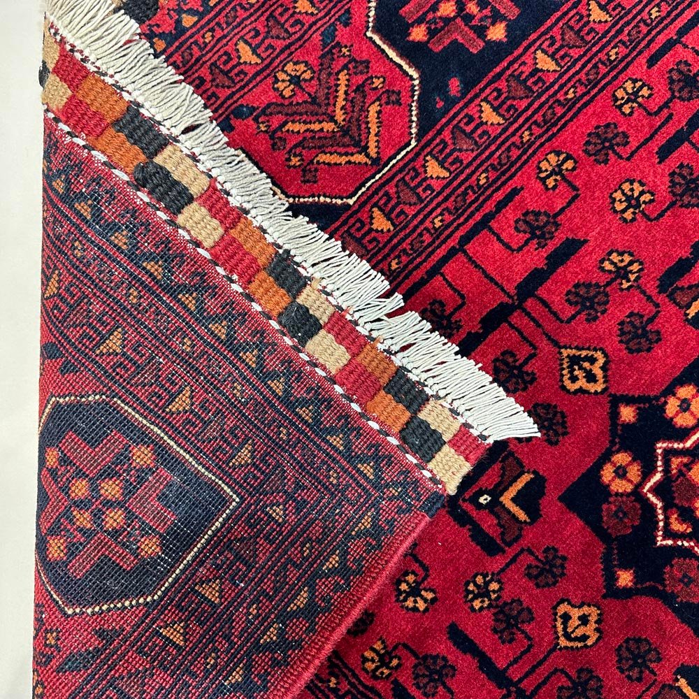 El Dokuma Afgan Khal Muhammadi Yün Halı (100x150 cm) - Görsel 6