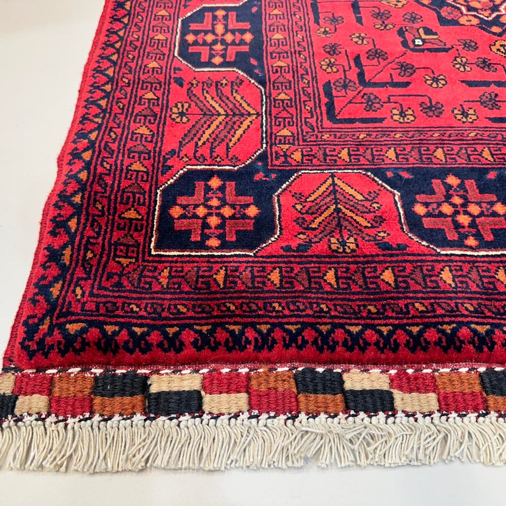 El Dokuma Afgan Khal Muhammadi Yün Halı (100x150 cm) - Görsel 2