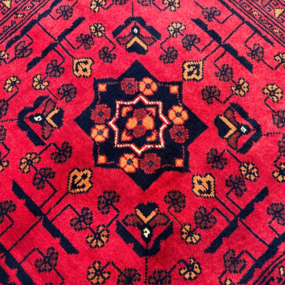 El Dokuma Afgan Khal Muhammadi Yün Halı (100x150 cm) - Görsel 3