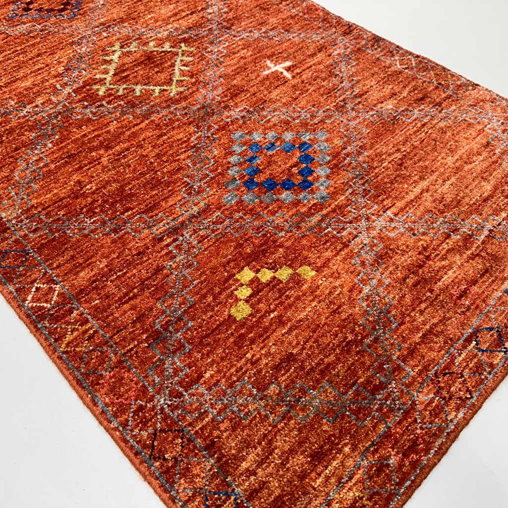 El Dokuma Modern Yün Yolluk Halı (80x300 cm) - Görsel 2