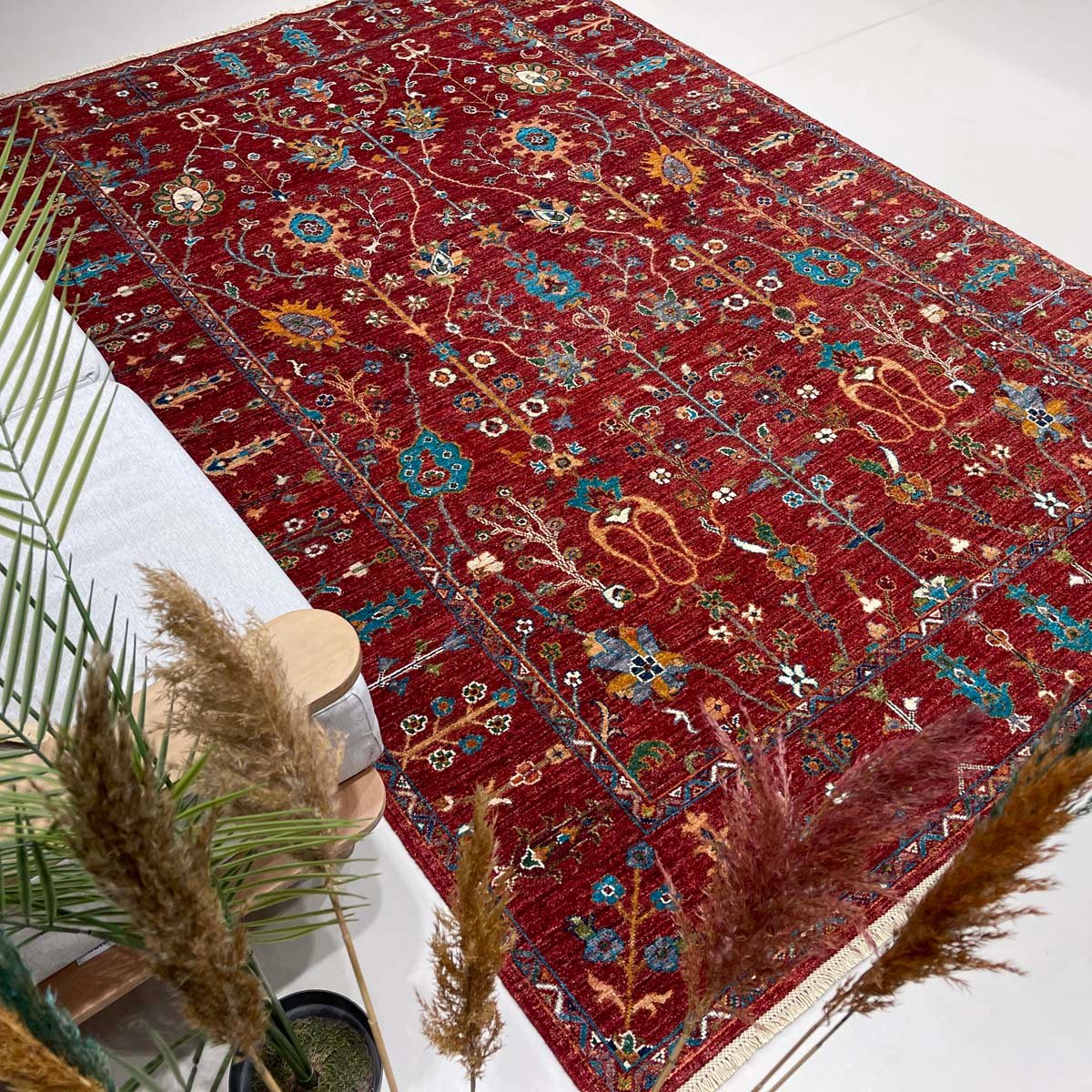 El Dokuma Afgan Sultani Yün Halı (170x250 cm) - Görsel 2