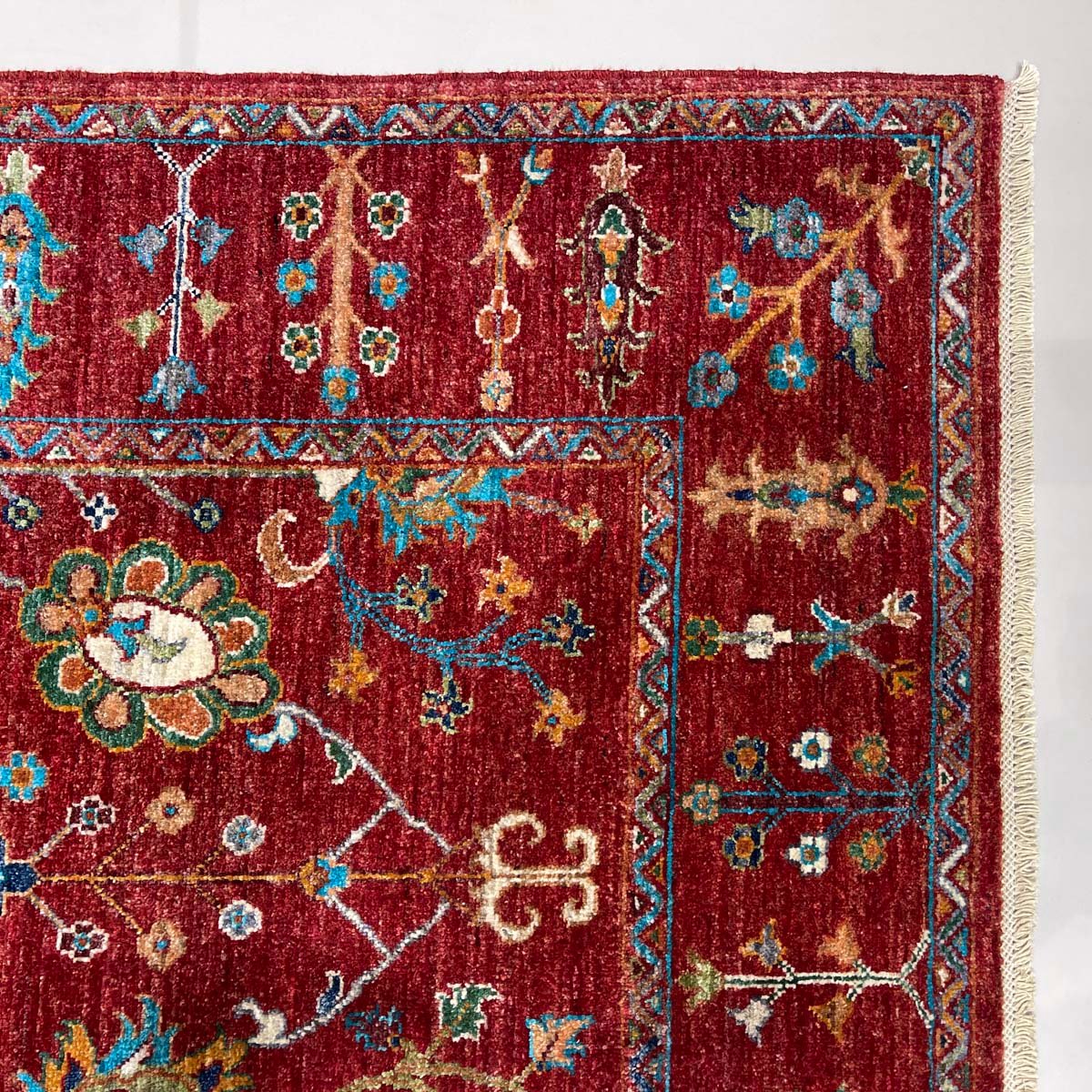 El Dokuma Afgan Sultani Yün Halı (170x250 cm) - Görsel 8