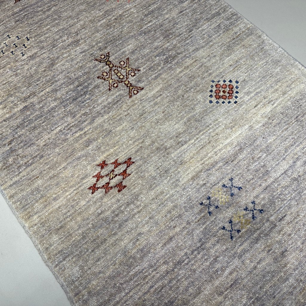 El Dokuma Natural Gri Modern Yün Yolluk Halı (80x300 cm) - Görsel 3