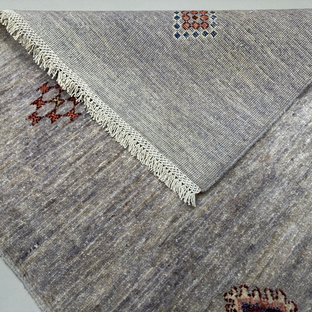 El Dokuma Natural Gri Modern Yün Yolluk Halı (80x300 cm) - Görsel 6