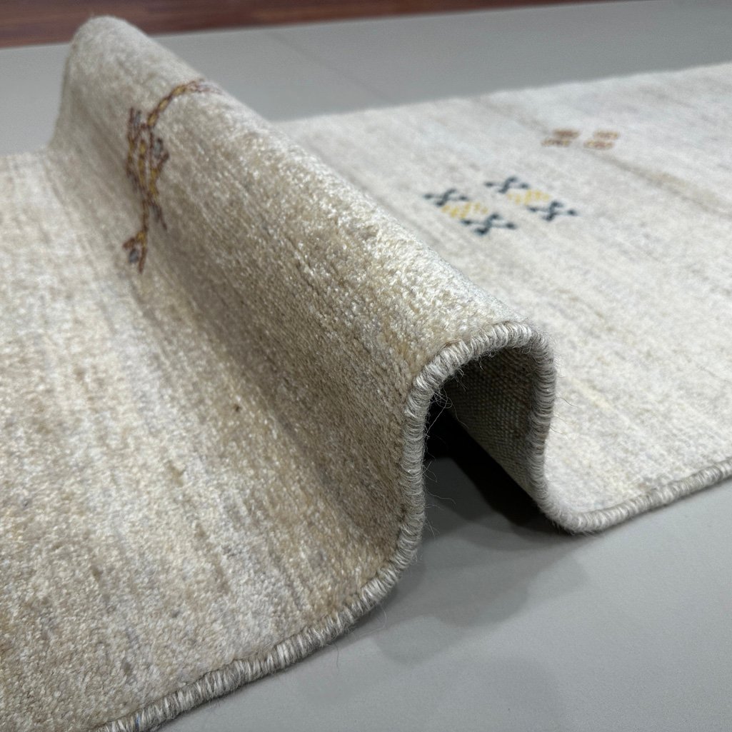 El Dokuma Krem Modern Yün Yolluk Halı (80x380 cm) - Görsel 3
