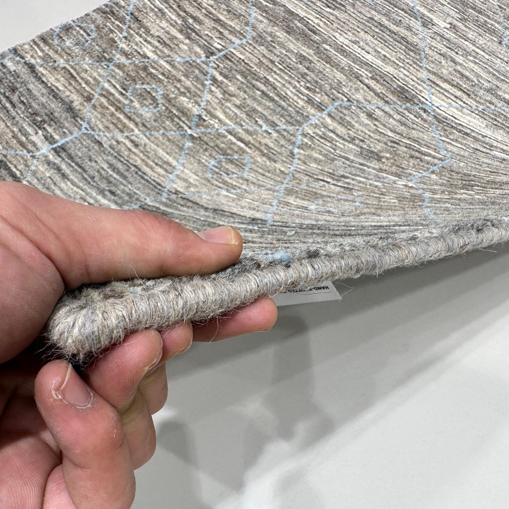 El Dokuma Natural Gri Yün İskandinav Yolluk Halı (70x240 cm) - Görsel 9